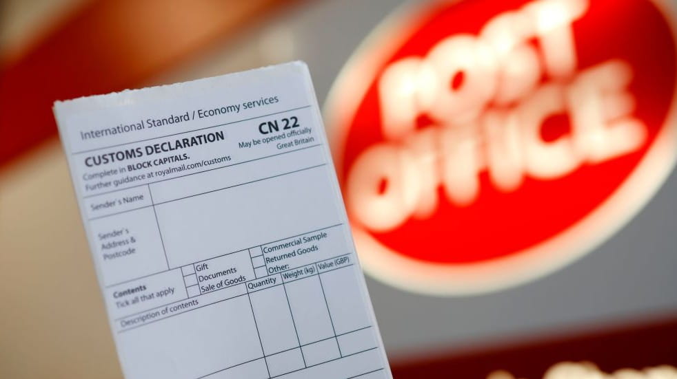 Brexit rules and regulations customs forms Post Office